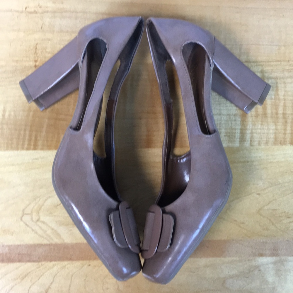 Nickels Heels Womens 7.5 👠 Tan Brown GUC Dress